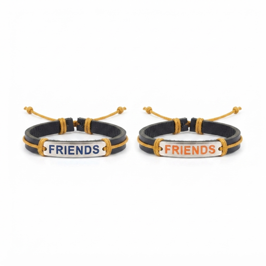 20859 {Pack of 12} Best Friend Unisex Faux Leather Bracelet
