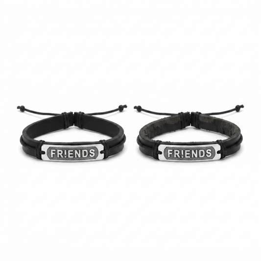 20859 {Pack of 12} Best Friend Unisex Faux Leather Bracelet