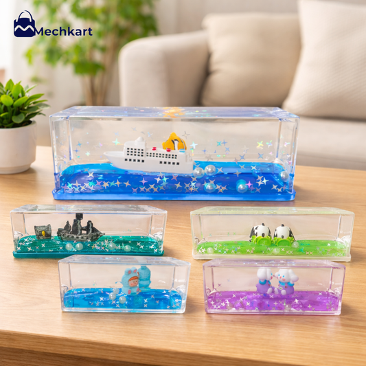 20361 Liquid Wave Motion Desk Toy: Delightful Addition to Any Space - Placed on a Desk, Shelf, Car Dashboard {Random Design}