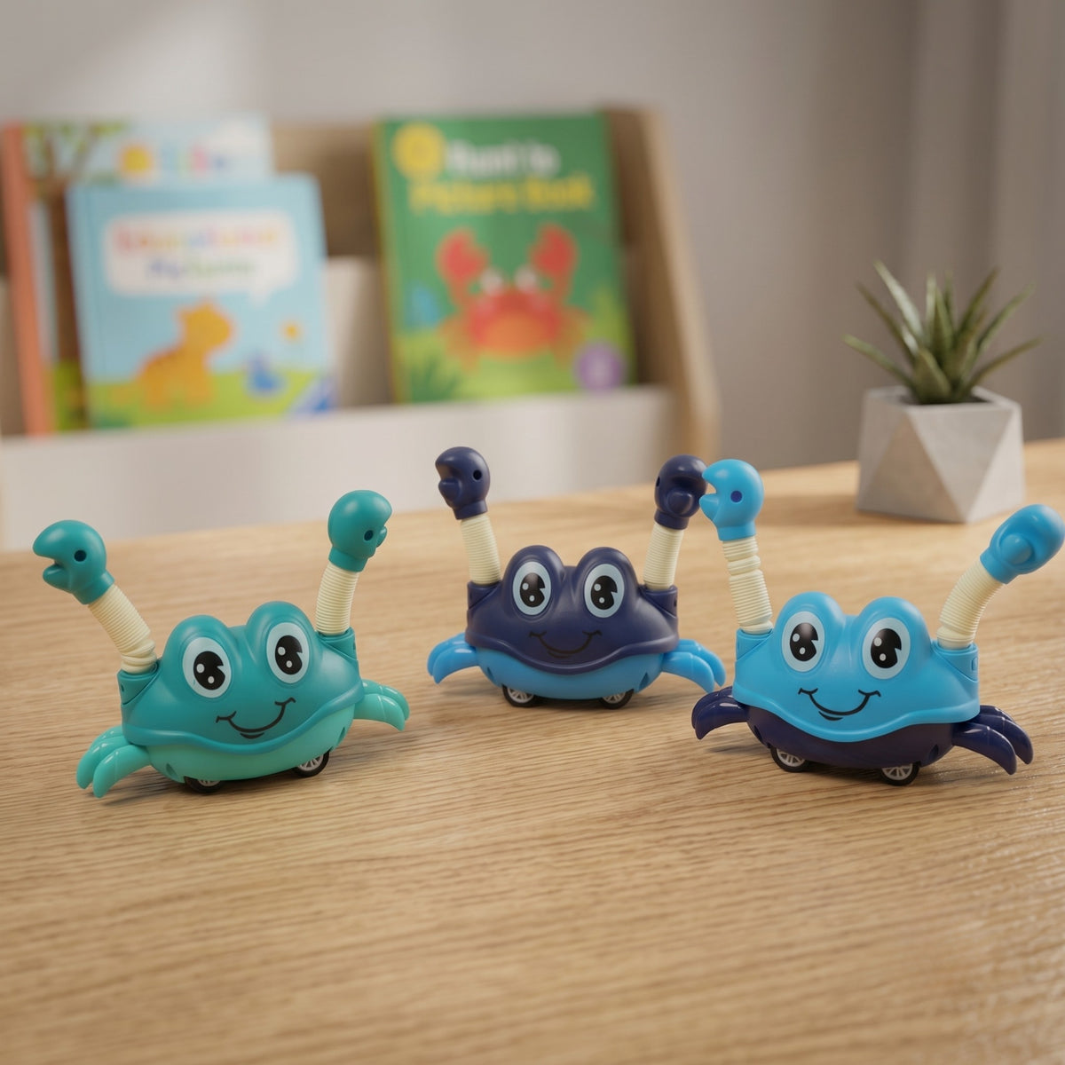 JS8811 Smart Crawling Crab Toy – Bump & Go Action with Tube hand Toy for Toddlers and Babies