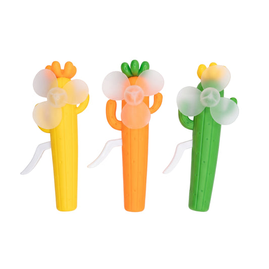 21140 Cactus Hand Fan for Kids & Adults, Cute Burger & Fries Hand Press Fan, Portable, Lightweight Summer Toy for Trave