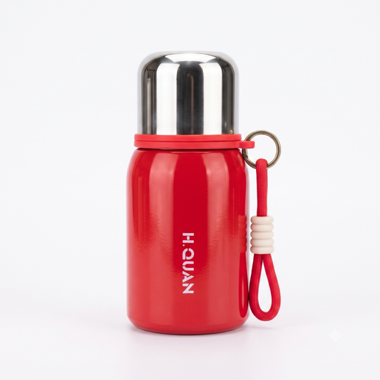 HQ-6185 Stainless Steel Mini Vacuum Flask Leak Proof Double Wall Insulated Water Bottle 350ml