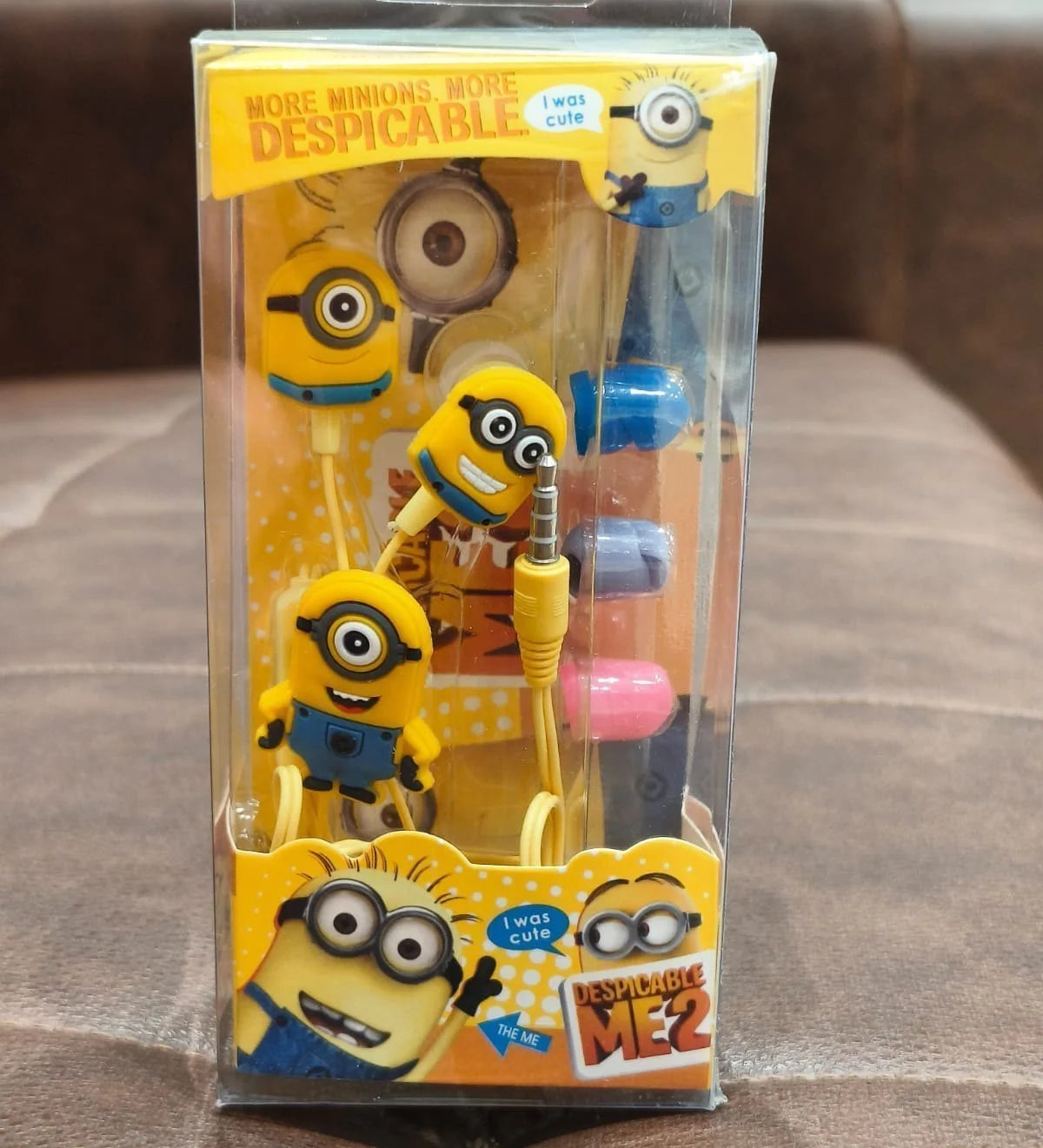 A03-03 Beautiful Minion Earphones/Headphones for Kids/Girls/Boys