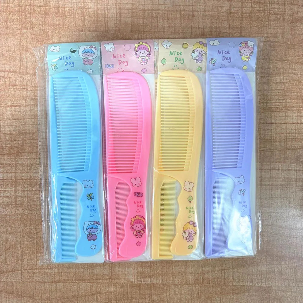 3012-2 Mix-Design Cute Graphic Printed Hair Comb Set of 2
