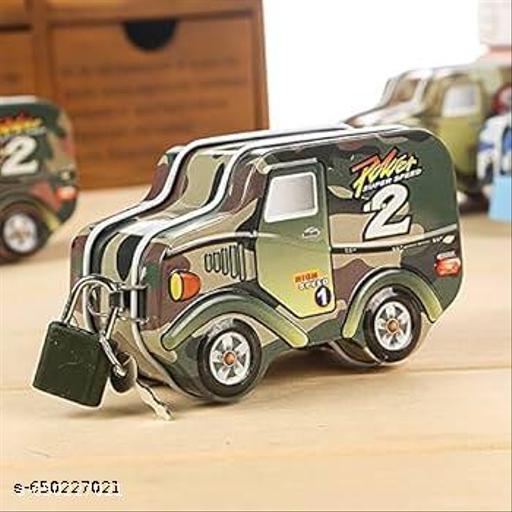 20195 Military Truck Design {Money bank} Coin Box With Lock