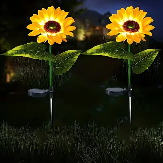 20308 Led Solar Sunflower/Light Flower for Garden/Garden Solar Flower for Outdoor Pack of 1