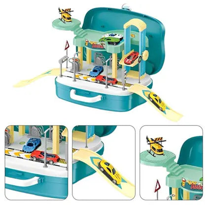 602A MT HUB Realistic Montessori Toys for Kids | Car Ramp Toys with Storage Box