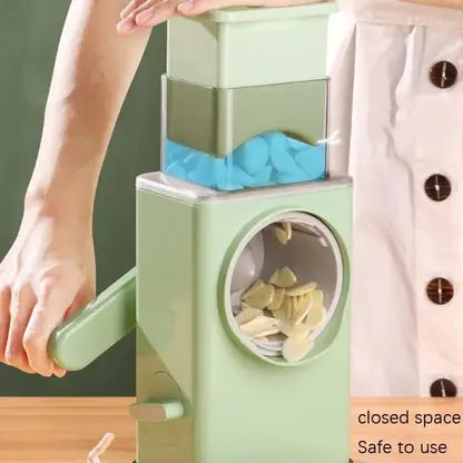 10842 Manual Vegetable Grater for Kitchen, Multifunctional Rotary Drum Vegetables Cutter Grater & Slicer