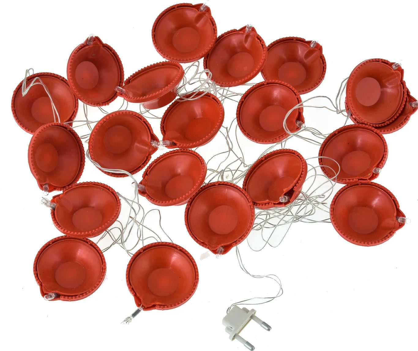 20694 Diya Led Light 5M Electric Deepak LED Fairy String Lightning - (Brown) Candle