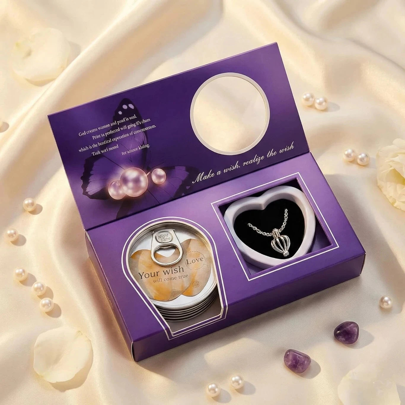 20828 Wish Pearl Necklace Gift Set | Best Gift for Valentine | Love Pearl | DIY Necklace Kit | Gift For Girls/Women