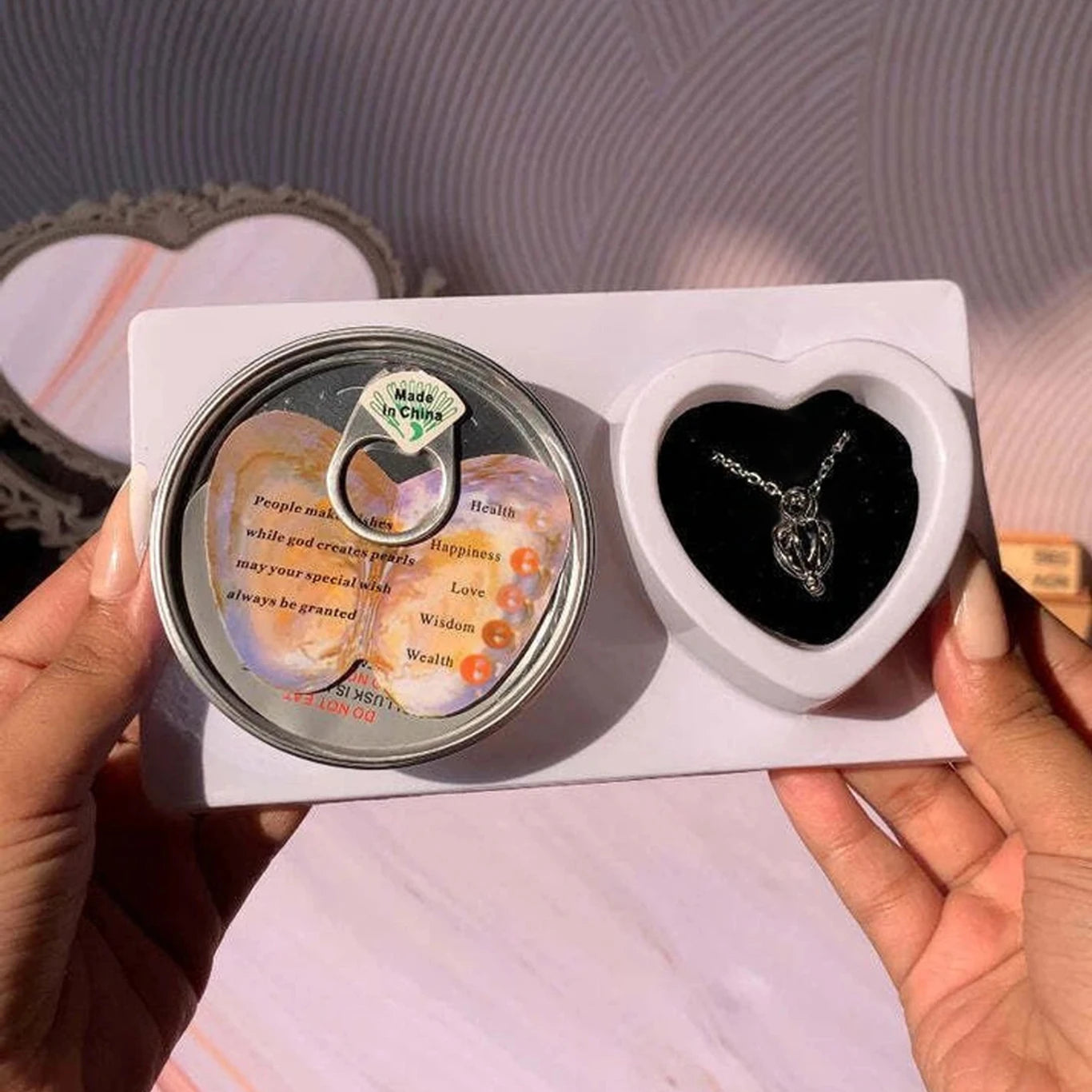 20828 Wish Pearl Necklace Gift Set | Best Gift for Valentine | Love Pearl | DIY Necklace Kit | Gift For Girls/Women