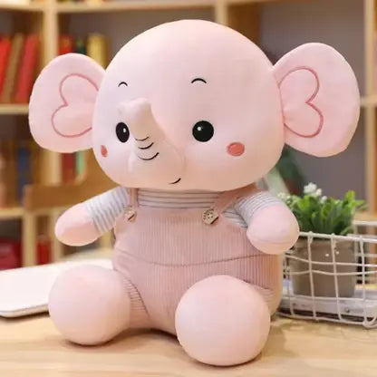 11252 Little Craft Soft Plush Toy for Kids Stuffed Soft Toy with Cute Hug-Friendly Plush for Babies {Elephant Grey/Pink} 24 Cm