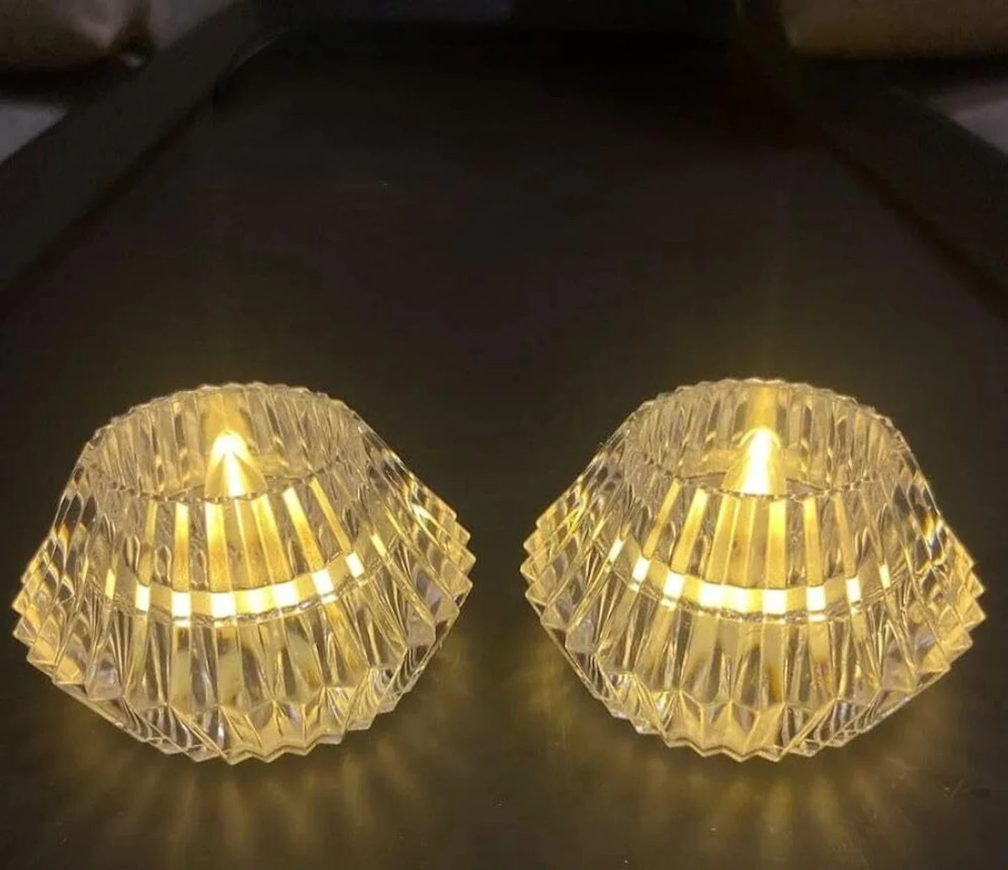 20915 LED Candles Light Diyas for Home Decoration 24 Pcs Candle (Gold, Pack of 24)