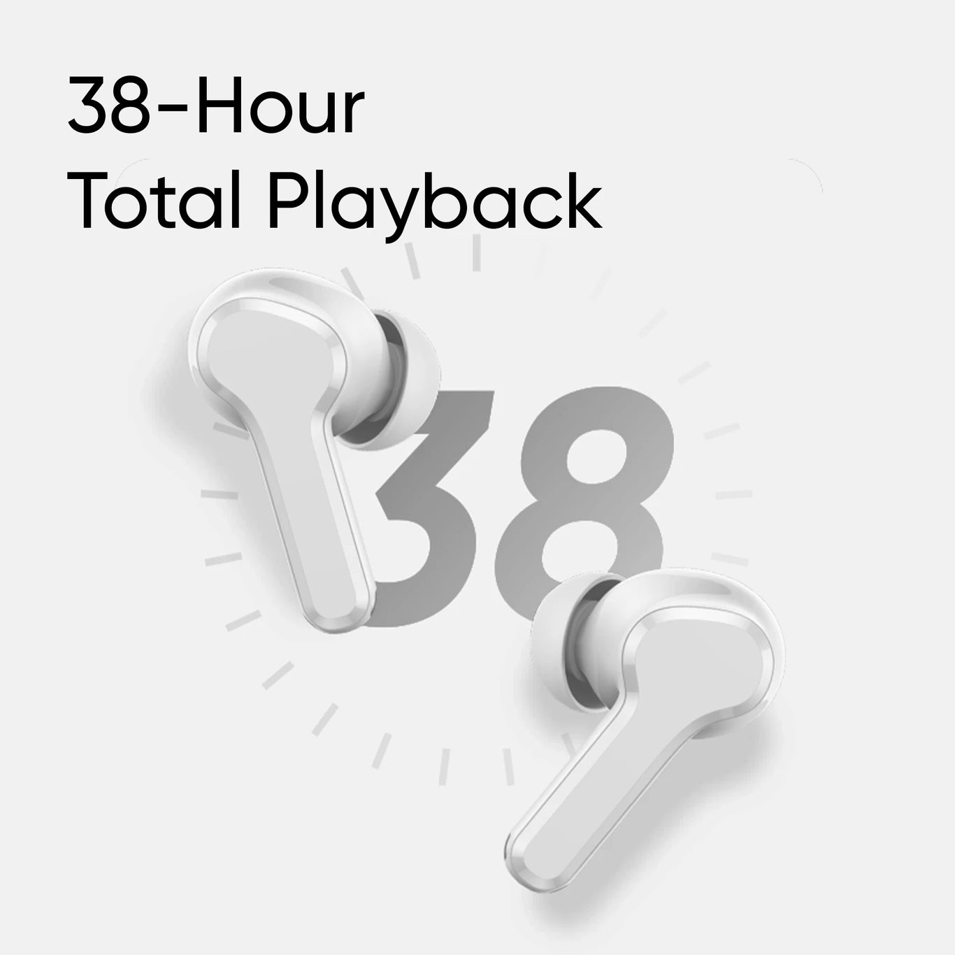T110 Truly Wireless in Ear Earbuds with 38Hrs Playtime, AI-ENC Mic, Bluetooth 5.4 with Low Latency Gaming, 13mm Bass Drivers, Type-C Fast Charging, Touch Controls