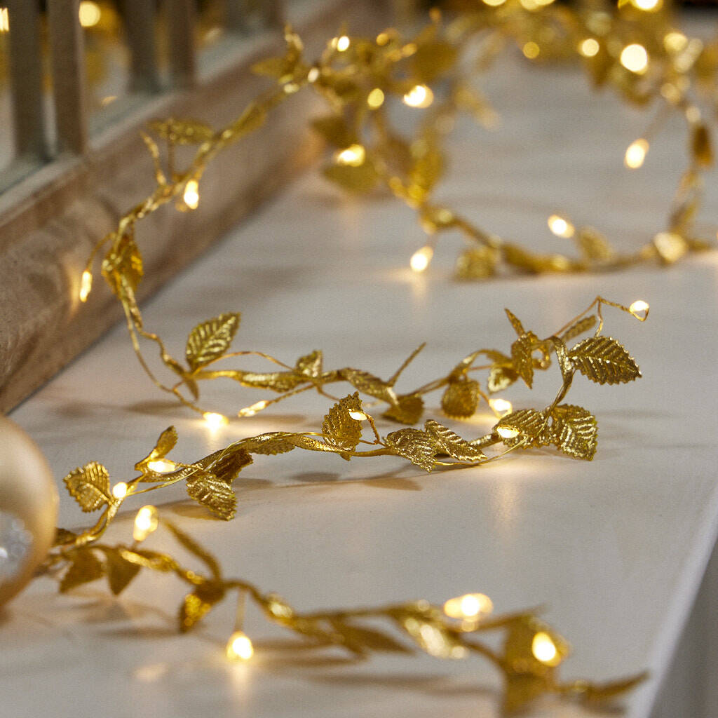 NC-A006 Artificial Vine Leaf Curtain Light 3m LED String Fake Greenery Garland Willow Leaves for Backdrop Bedroom Garden Home Birthday & Festive Decor  {Green /Golden }