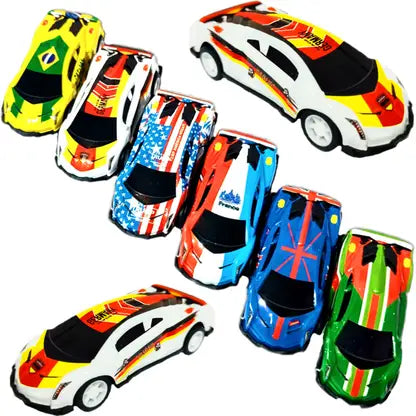 10622 Die- Cast car Pack of 5 Pull Back Mini Race Cars Set for Kids (Multicolor)
