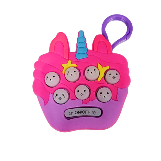 20540 Mini Whack-a-Mole Keychain | Electronic Hamster Fidget Game Toy | Lightweight and Safe Keychain for Classic Game Fun for Kids