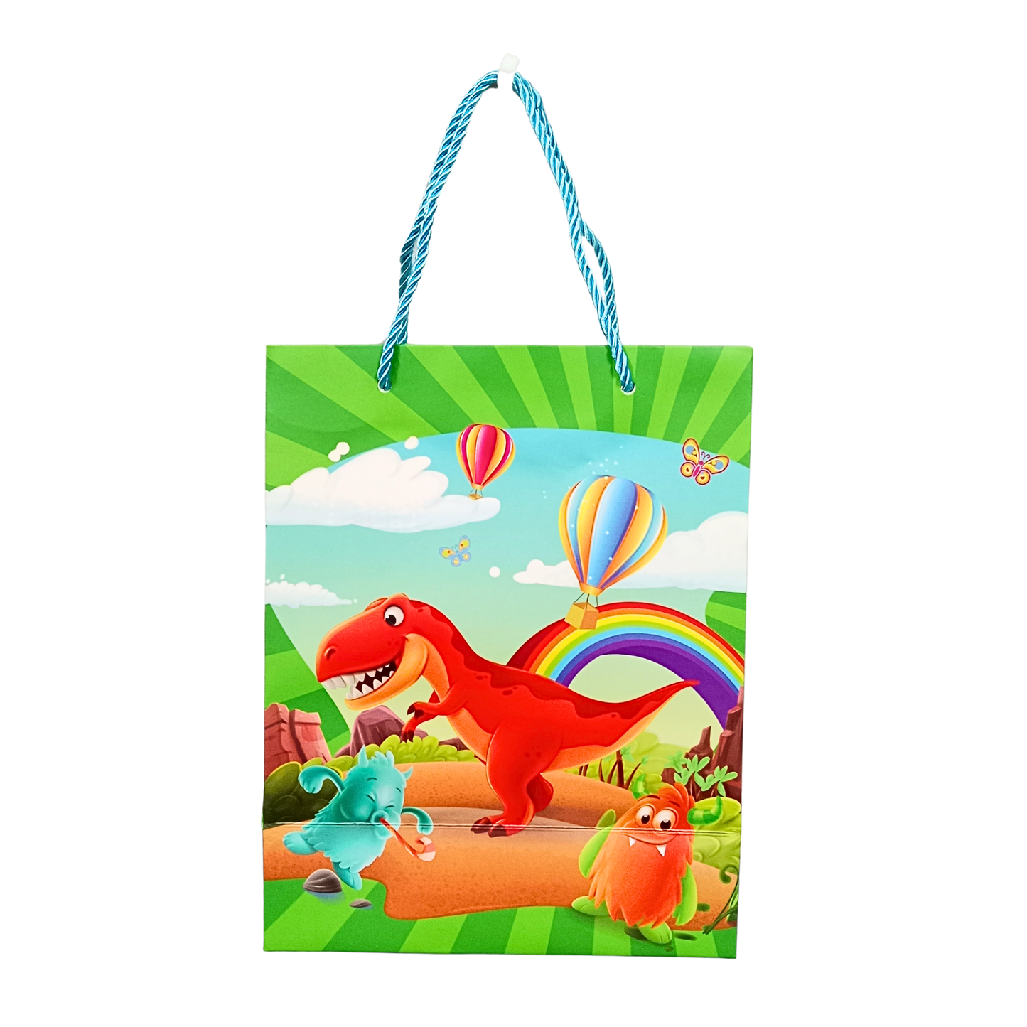 RY-814-S  3D Glitter Paper Gift Bag Dinosaur Magical 23 X 18 X 10cm 1pc Multicolor