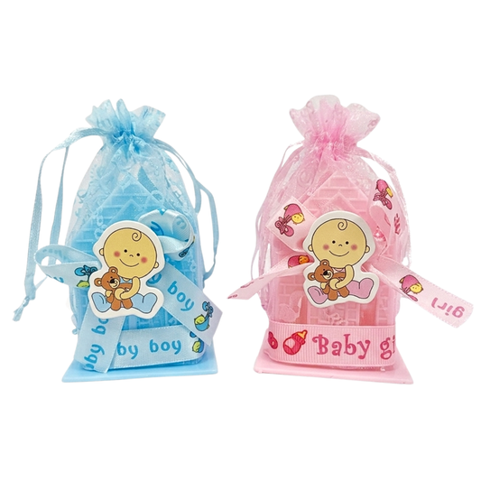 20534 {12 Pcs} Baby Shower Candy Bags {Blue/Pink}