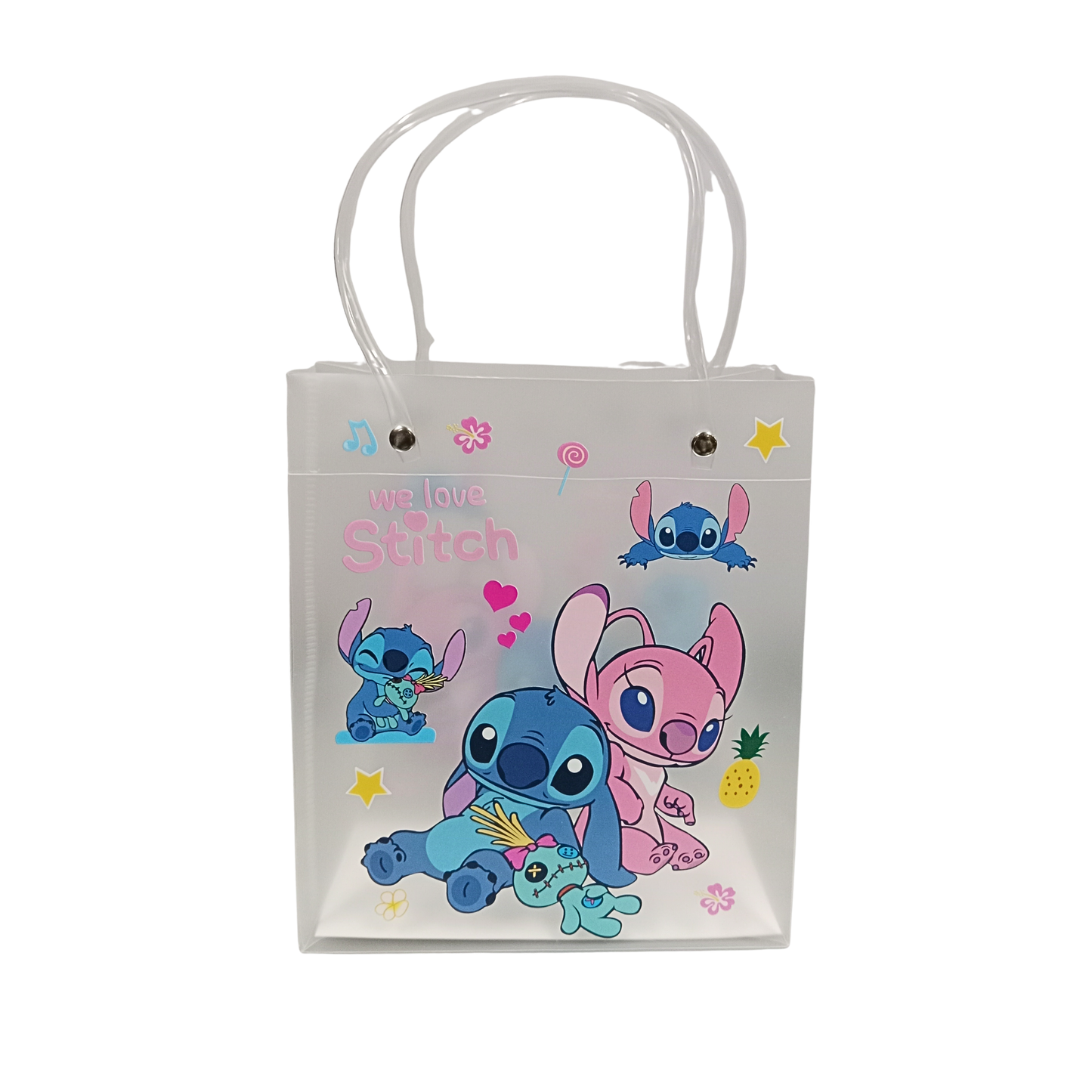 20538 Transparent Stitch Cartoon Print Bag {Random Design}