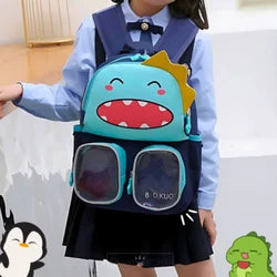 20406 Cartoon Backpack: Cute Trendy Prints, Suitable for Boys & Girls Size=32*23*15 Cm {Random Design}
