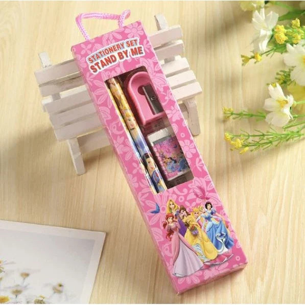 20181 Stationery Gift Set for Kids for Small Gift Sets Mix Designer Set Box Included 2 Pencils, 1 Scale, 1 Eraser and 1 Sharpener Birthday Return Gift