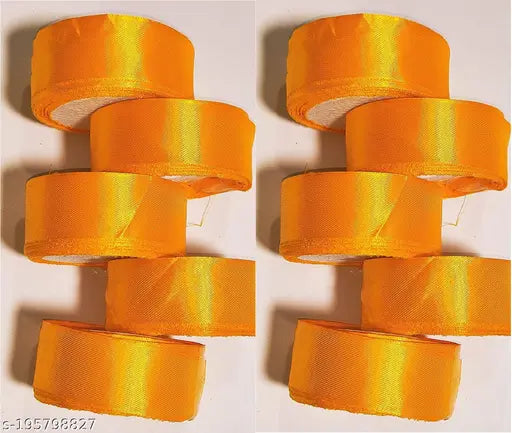 4652 ( 5 pcs ) 1 inch Orange Satten Ribbon