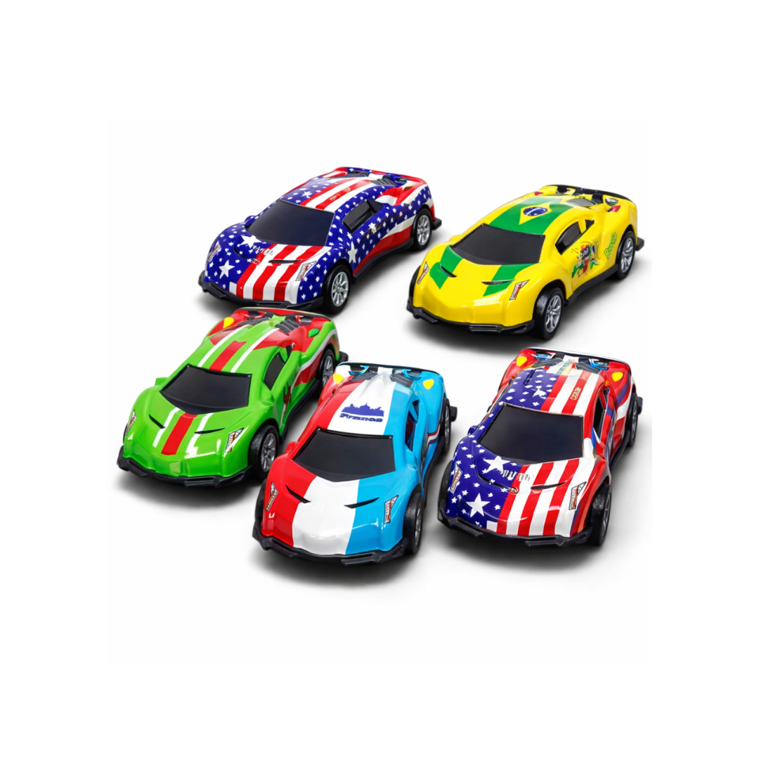 10622 Die- Cast car Pack of 5 Pull Back Mini Race Cars Set for Kids (Multicolor)