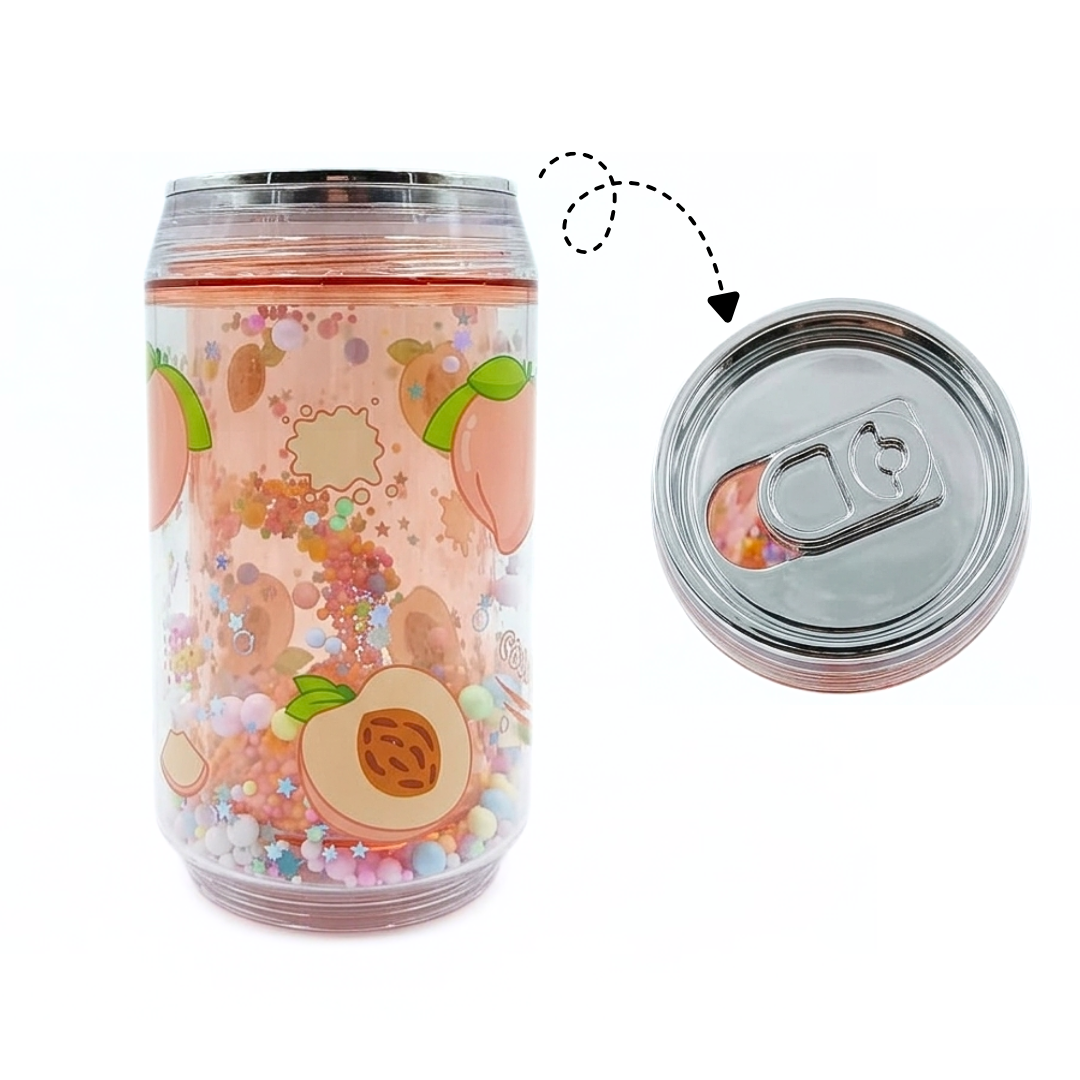 8357 Water Bottle Magic Ice Cold Bottle Cute Crushed Ice Gel Refrigerated Bottle Transparent Coffee Juice Milk Tea Drink {Random Color}