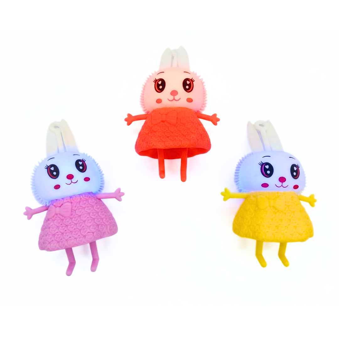 10481 Kids Luminous Puffer Ball Toy Cute Cat Bunny Panda Light Ball Squishy Sensory Toys