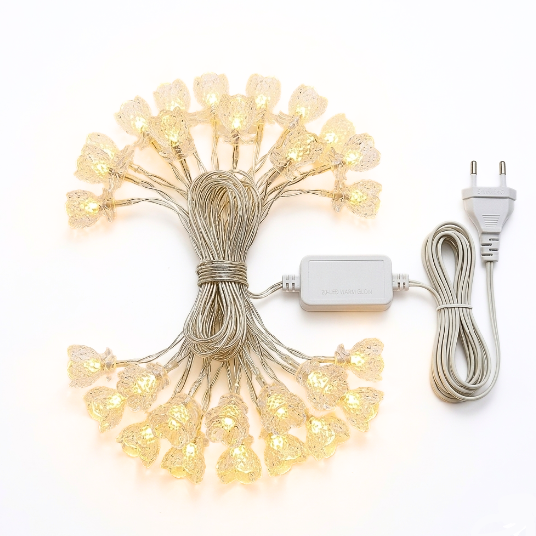 KT-L-164 Crystal Flower LED Decorative String Light, Multicolor and Golden Color {Random Design}