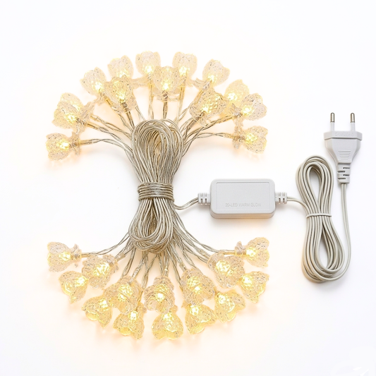 KT-L-164 Crystal Flower LED Decorative String Light, Multicolor and Golden Color {Random Design}