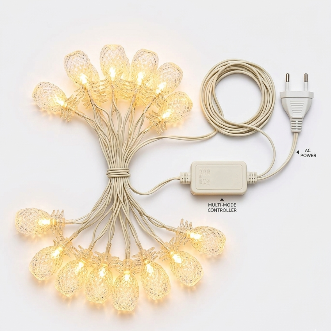 KT-L-164 Crystal Flower LED Decorative String Light, Multicolor and Golden Color {Random Design}