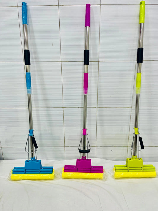 10747 Cleaning Squeeze Mop with Adjustable Telescopic Handle Squeegee Absorber Sponge Cleaner Pocha {Multicolor}