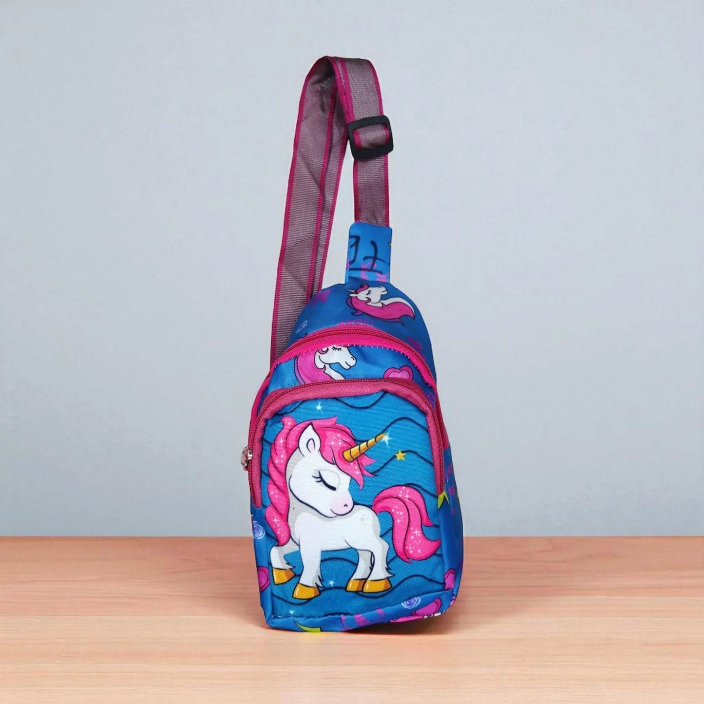 11295 Sling Crossbody Bags for Kids Teenagers Crossbody Bag Chest Bag Adjustable Strap Travel Holiday {Random Colour}