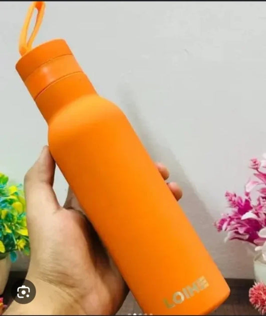 10741 Rubber Coated Stainless Steel , Insulate Hot & Cold Water Bottle {800 ML}
