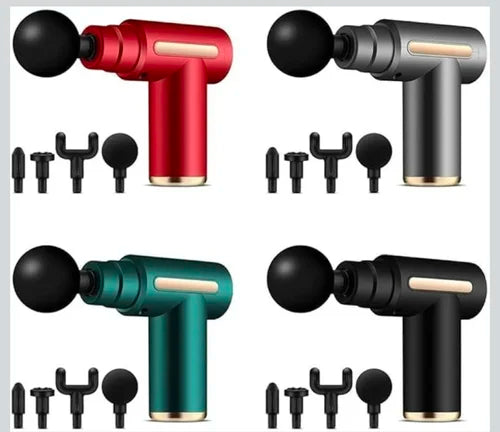 MG-203 Mini Rechargeable Vibration Massage Gun Wireless Muscle Relaxation Professional Fitness Portable Electric Fascia Gun 6 speed {Random Color}