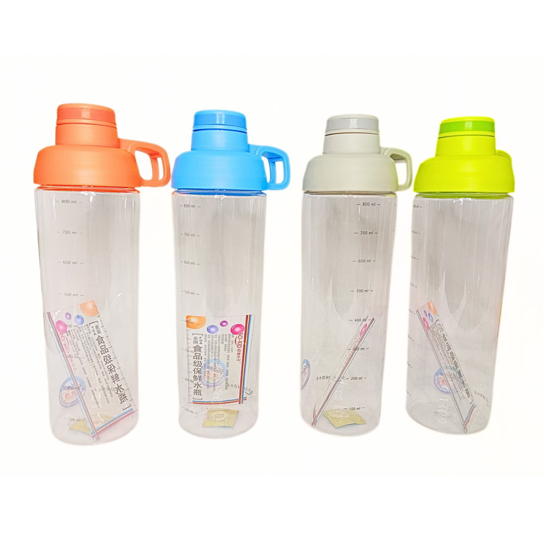 H-543 Plastic Water Bottle 800 ML {Multicolor}