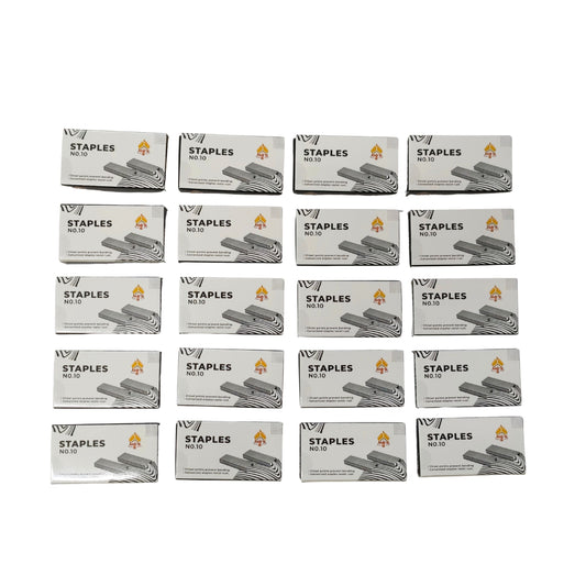 20753 {1 Box 20 Packet} Standard Fit Staples, Silver or Gray, Office & School Stationary Supplies