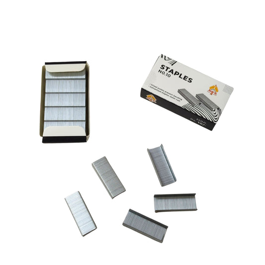 20753 {1 Box 20 Packet} Standard Fit Staples, Silver or Gray, Office & School Stationary Supplies