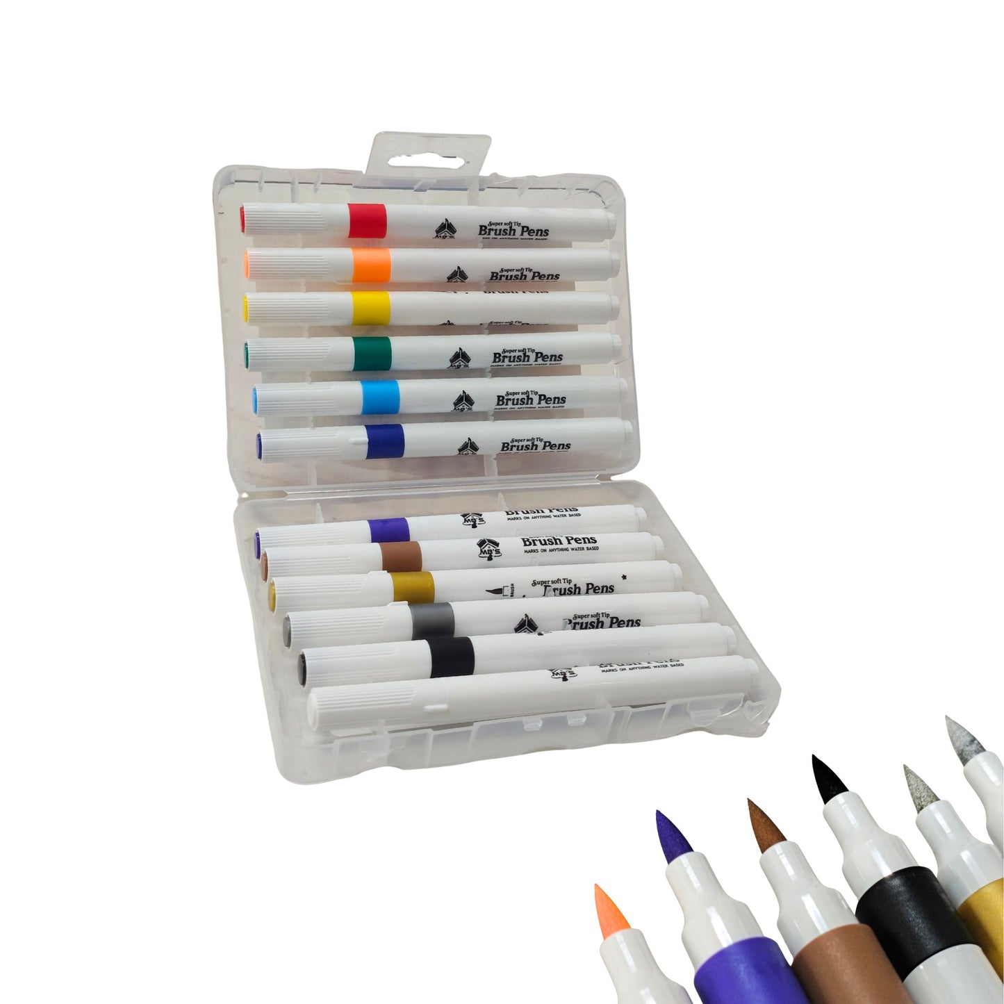 20754 Kids Art Painting Acrylic Marker Water Based Pens 12 pc Set | Vibrant Colors for Canvas, Glass, Mug, Wood, Fabric |