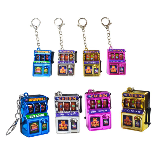 20749 Casino Lucky Slots Jackpot Machine Keychain Mini Toy, Fun Gift for Kids