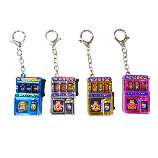 20749 Casino Lucky Slots Jackpot Machine Keychain Mini Toy, Fun Gift for Kids