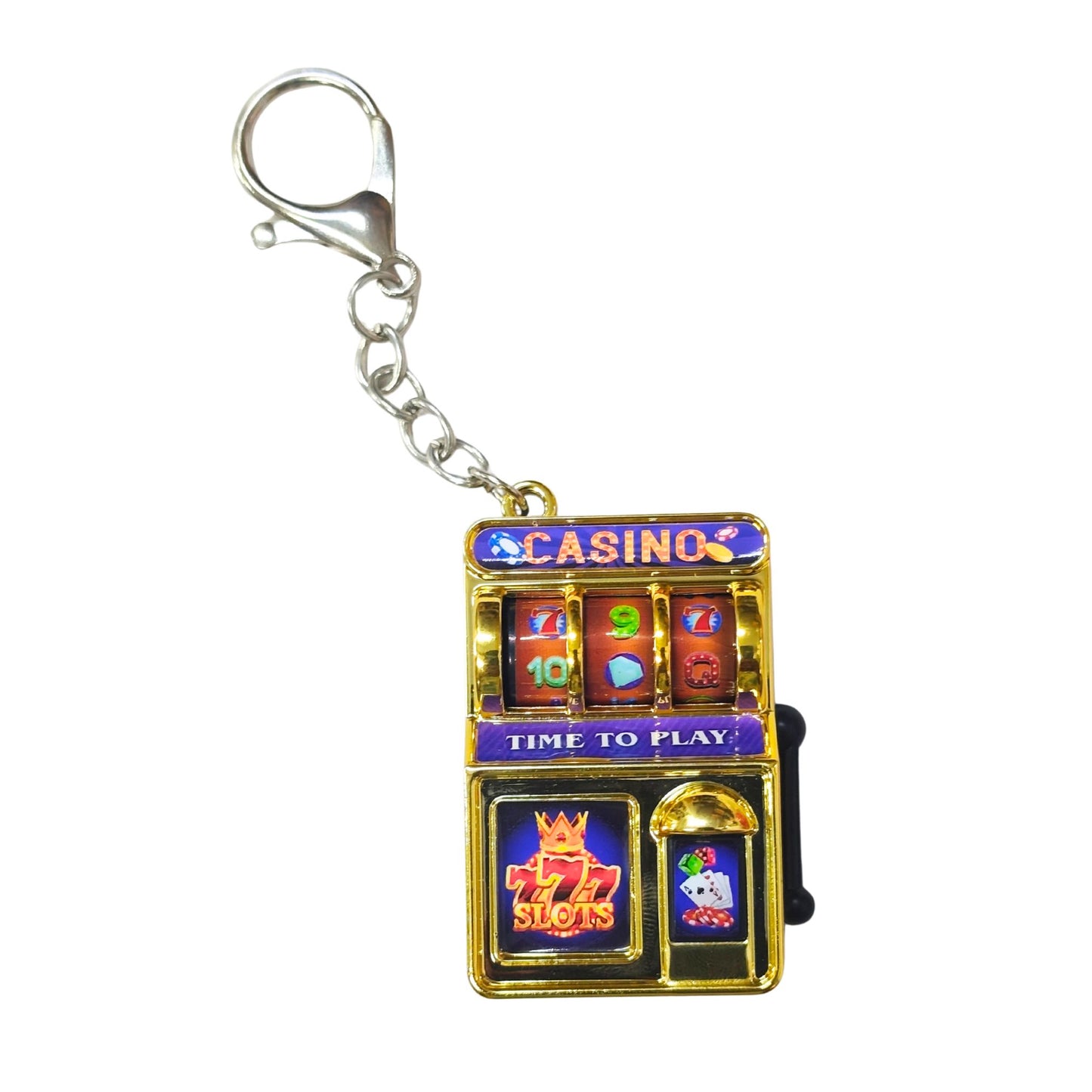 20749 Casino Lucky Slots Jackpot Machine Keychain Mini Toy, Fun Gift for Kids