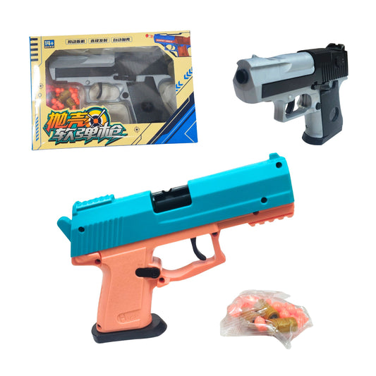 779-106 Kids Plastic Pistol Outdoor Tactical Shooting Safety Training Game Ejecting Plastic  Bullet Gun Toy for Boys {Random Color}