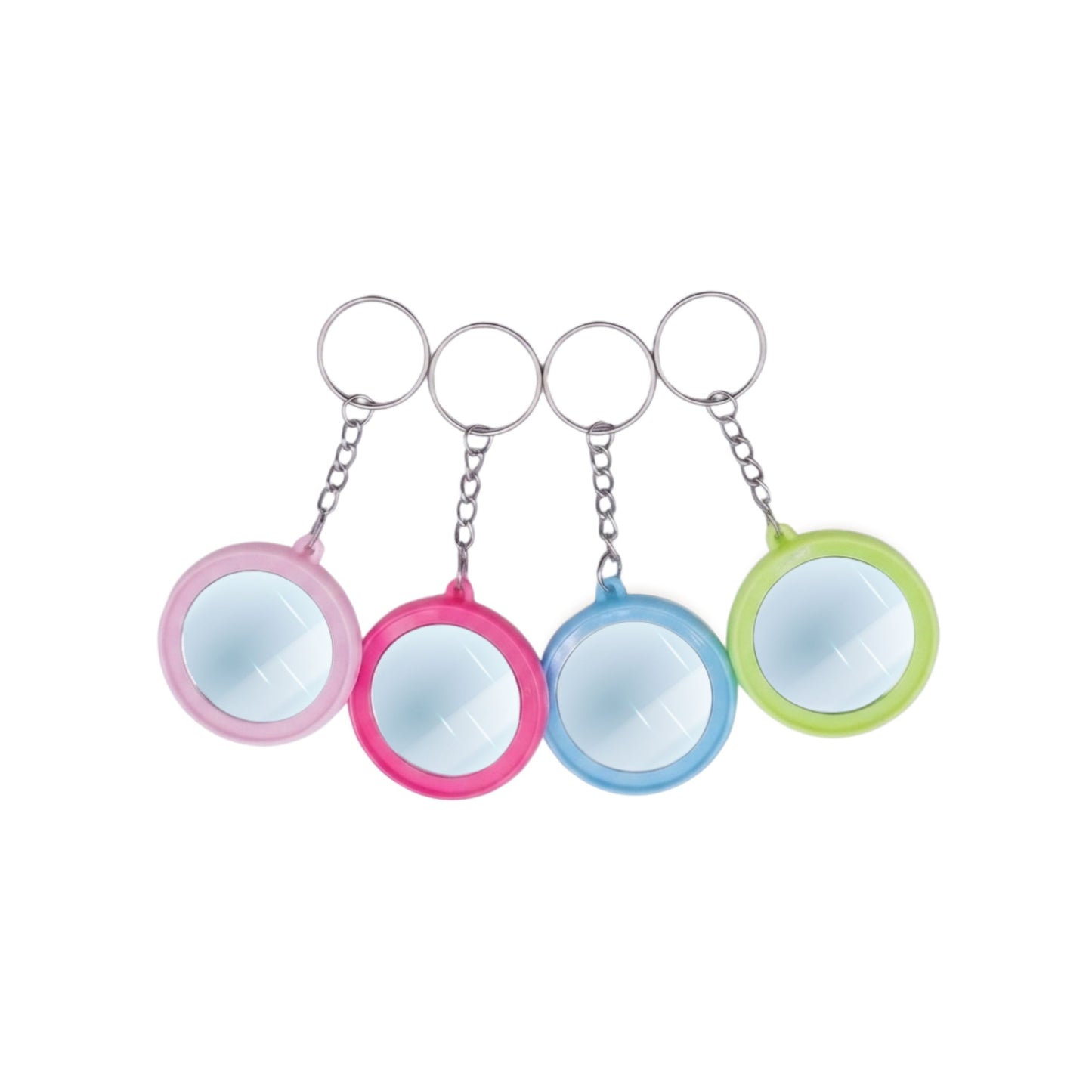 20775 {12 Pcs} Cute Cartoon Mirror Keychain for Girls and Boys