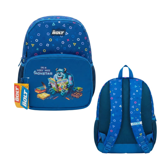 20786 Kids School Bag Backpack with Cartoon Print | 3 Compartments School Bag for Boys & Girls Size=40*29*16 Cm {Random Design}