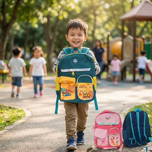 5003 School Bags for Kids - Cartoon Bagpack for School Student, Multipurpose Bag for Kids, Boys & Girls, Orthopaedic Lightweight School Bags, Travel Bag Size= 38*25*12 Cm{Random Design}