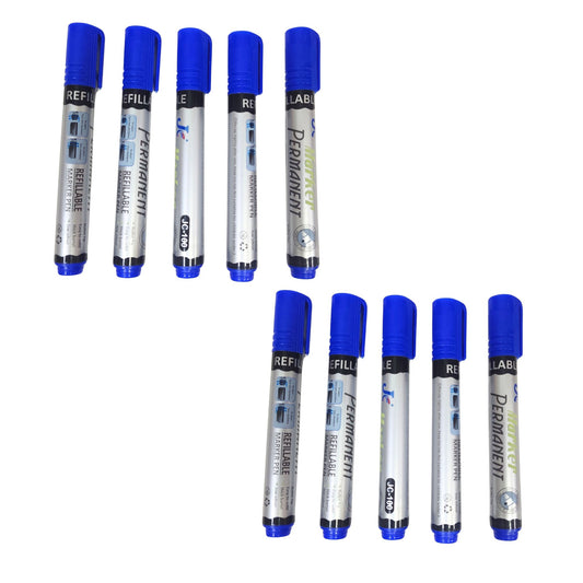 20152 (Pack Of 10) Hauser Permanent Marker Pen, Blue Colour