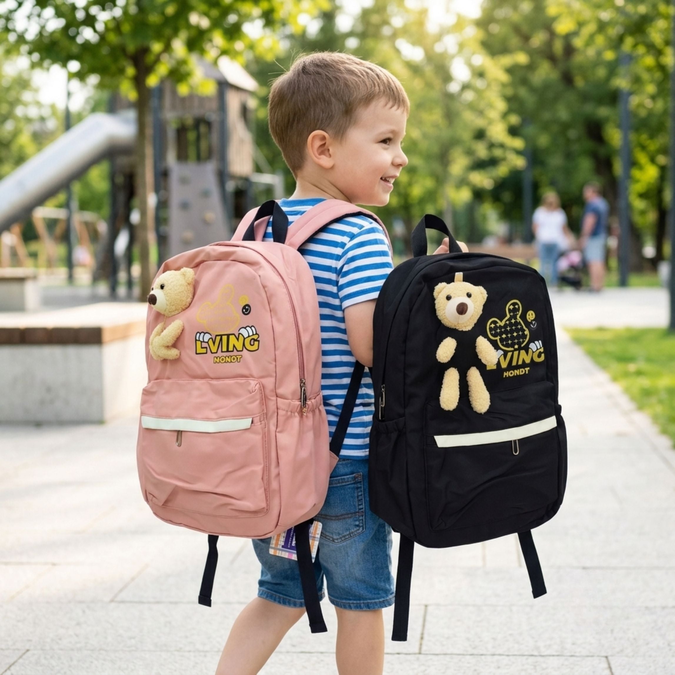 6229 Backpack Teddy Bear Book School Stylish Bag for Kids {Random Design} Size=42*27*13